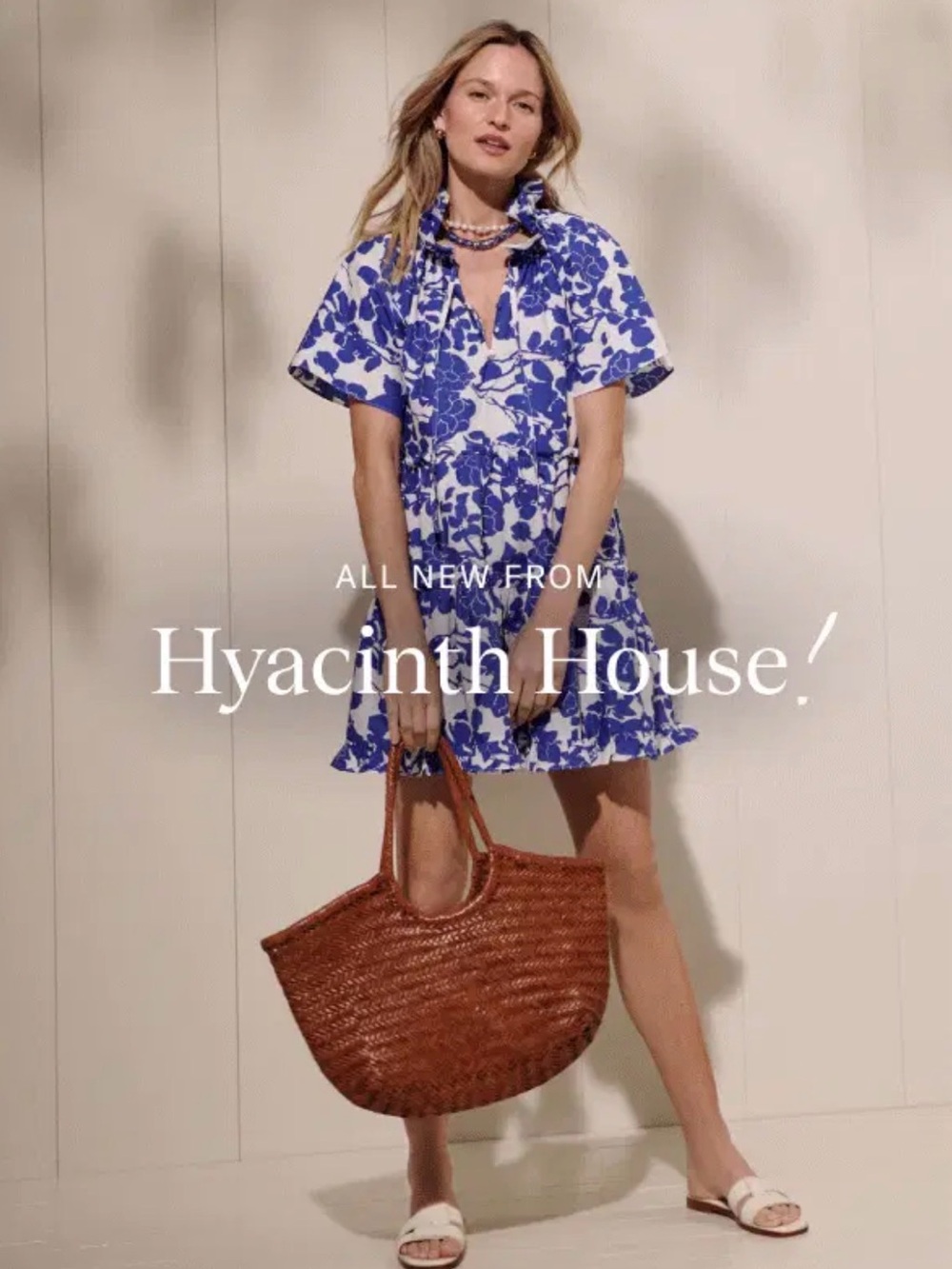 Hyacinth House Blue Floral Mini Dress